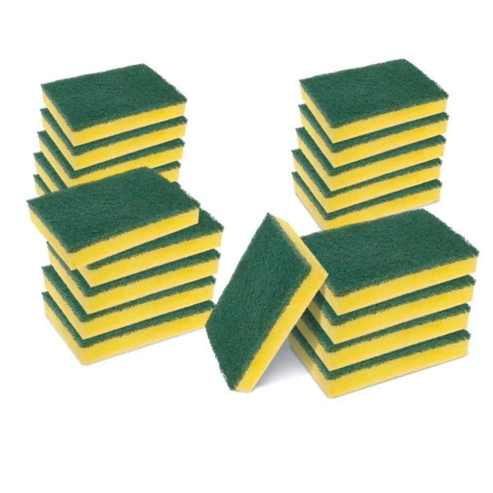 image 1 of Scotch-Brite Classic Heavy Duty Scrub Sponge Pack of 20 Bulk Buy Yellow