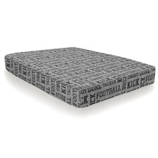 Bedlam Football Fitted Bed Sheet Grey