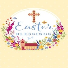 Words 'n' Wishes Religious Easter Card for Friends and Family, 17.6 x 12.7 cms, FSC Certified and Multi-Coloured