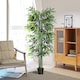 image 3 of Outsunny 6ft Artificial Bamboo Tree Plant Greenery in A Pot for Home Office Planter 1.8M