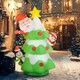 image 2 of Outsunny 8ft Christmas Blow Up Christmas Tree with Santa Claus for Outdoor