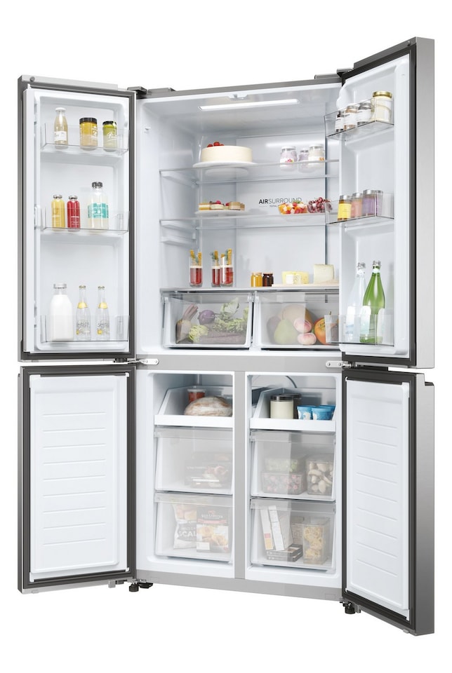 image 1 of Haier HCR3818ENMM 83.3cm Total No Frost Multi Door Fridge Freezer - Inox
