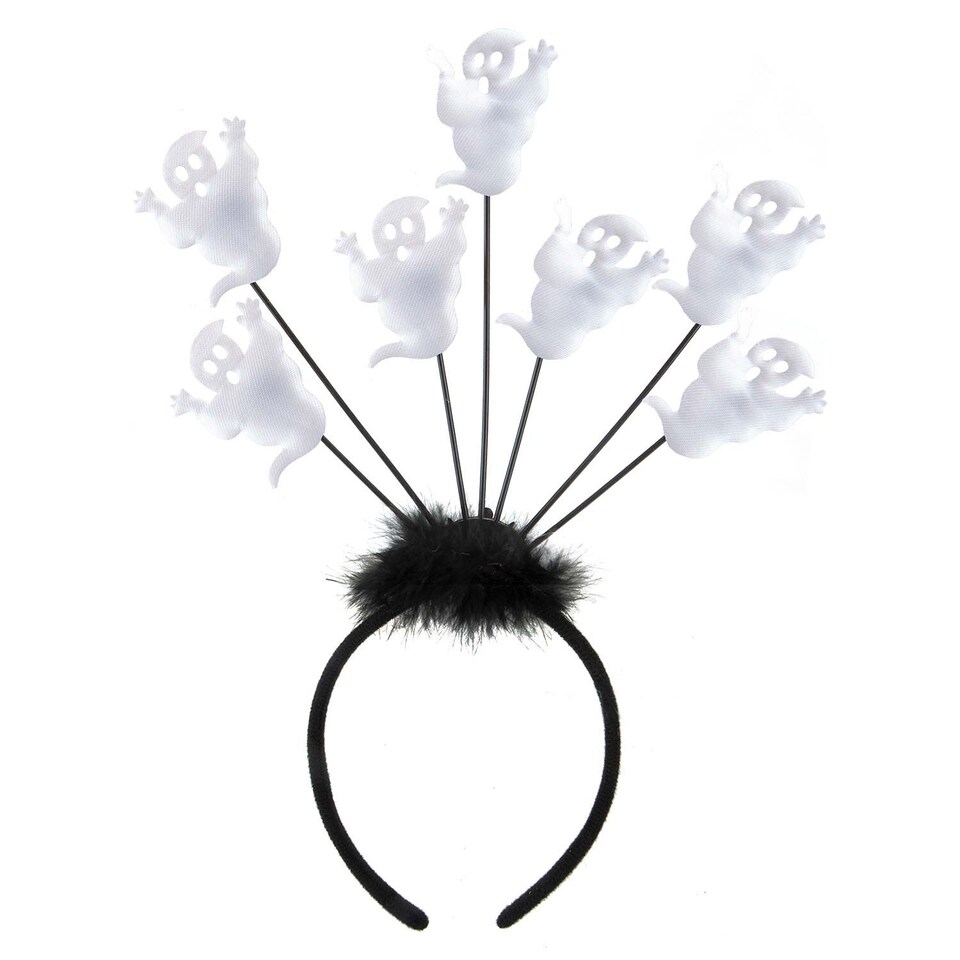 image 1 of PMS Halloween Ghost Headband Bopper, Trick or Treat Party Accessory