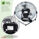 image 4 of Oypla Electrical 12" Inch Chrome 3 Speed Floor Standing Gym Fan Hydroponic