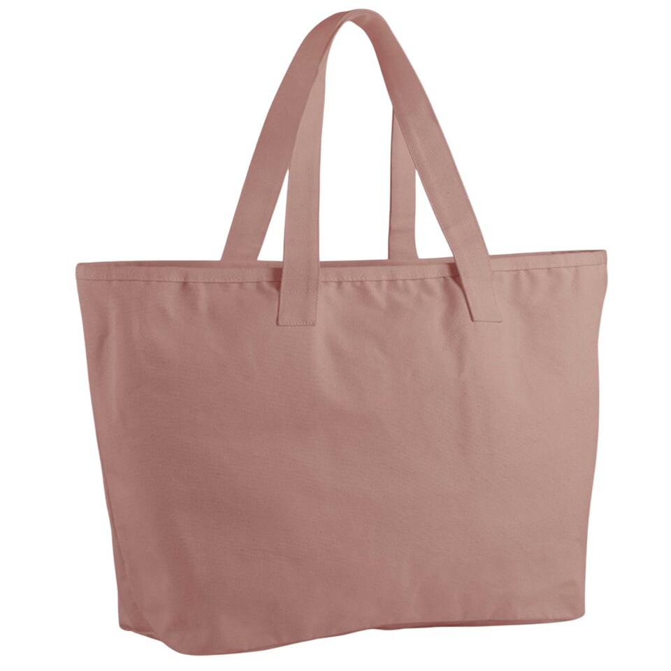 image 1 of Westford Mill Cotton Heavy Duty Tote Bag | Pink | Rose | One Size | 1
