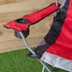 image 5 of Luxury Padded High Back Folding Outdoor, Camping, Fishing Chair in Red