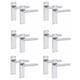 image 1 of Golden Grace 6 Pairs Victorian Straight T-Bar Door Handles Latch in Silver Polished Chrome Finish - 150mm x 40mm Backplate Chrome