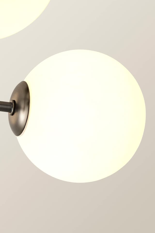 image 1 of ValueLights Darla Brass 4 Way Frosted Shades Ceiling Light