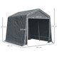 image 5 of Outsunny 9 x 7.5 ft Outdoor Garden Storage Shed, Waterproof Bike Tent with Double Rollup Zipper Door, Metal Frame, Portable Shed Shelter Carport for Motorcycle Garden Tools Dark Grey
