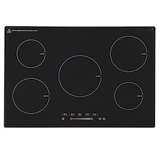 SIA INDH90BL 86cm Black Touch Control 5 Zone Induction Hob With Child lock