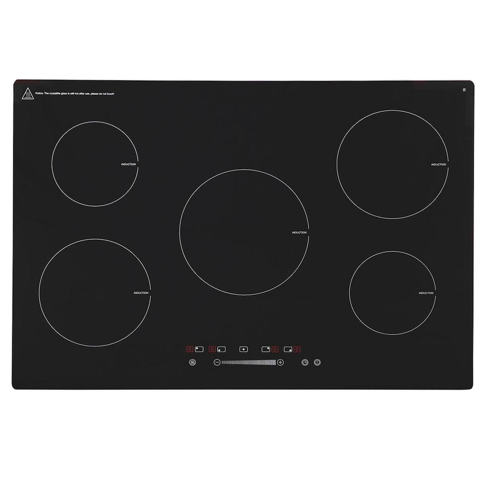 image 1 of SIA INDH90BL 86cm Black Touch Control 5 Zone Induction Hob With Child lock