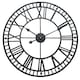 image 1 of Living and Home Metal Roman Numeral Wall Clock -  Large & Black