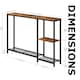 image 8 of Industrial Slim Hallway Console Table With Storage Shelves