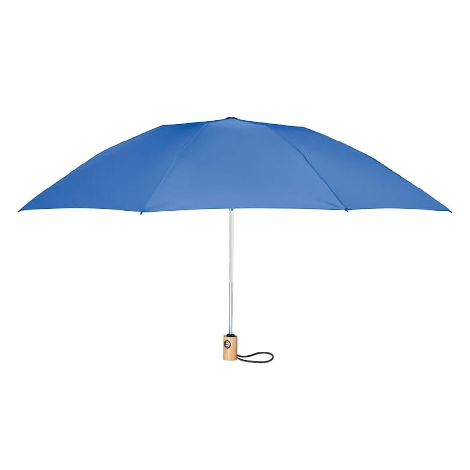 image 1 of MidOcean Leeds Bamboo 190T Folding Umbrella - Royal Blue - One Size | Blue