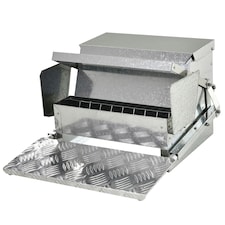 PawHut Automatic Chicken Feeder Galvanized Steel Poultry Feeders 11.5KG