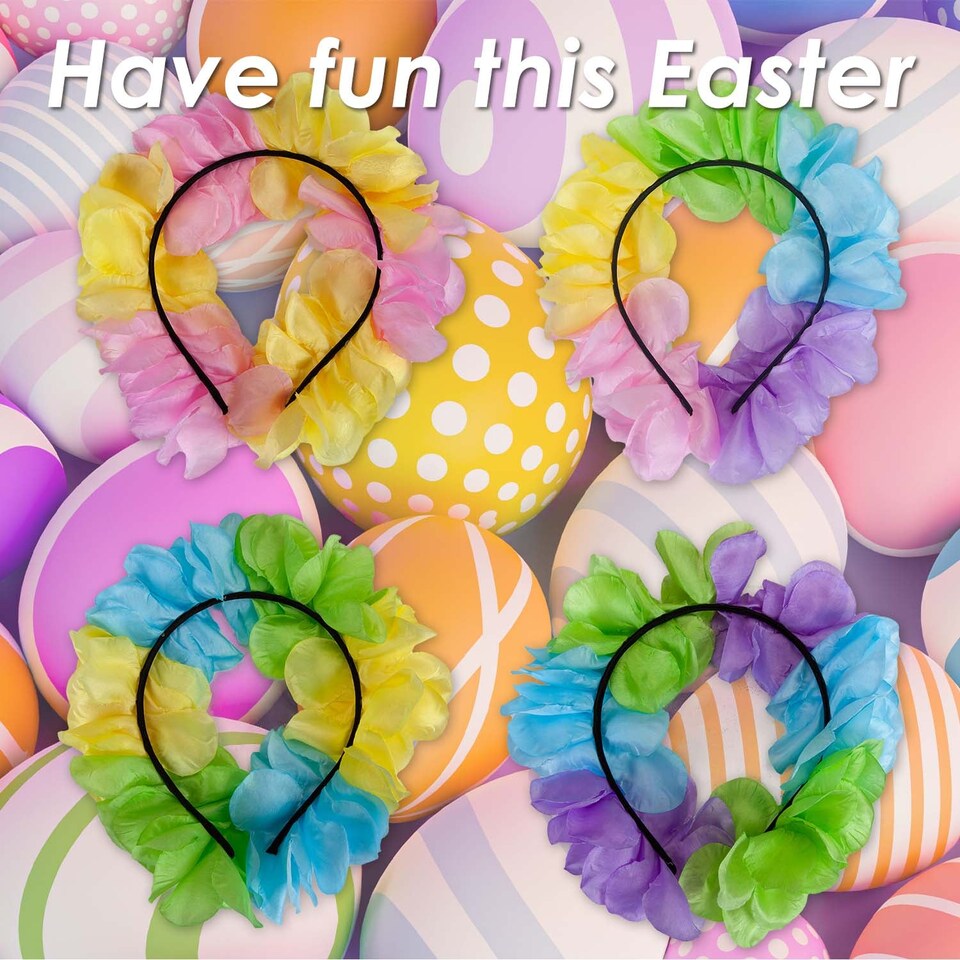 image 1 of vfm-estore Easter Headbands Fancy Dress Accessory 15cm x 13cm Multicolour - Pack of 4
