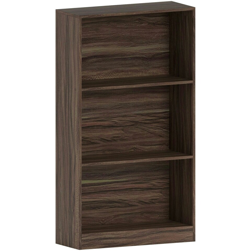 image 1 of Vida Designs Cambridge 3 Tier Medium Bookcase Display Storage, Walnut
