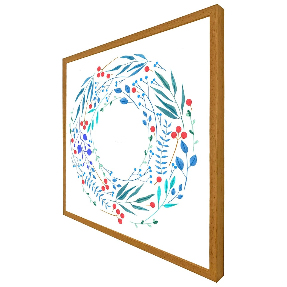 image 1 of Blue decorative reath (Picture Frame) White | XL