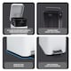 image 4 of 5L BATHROOM SLIM KITCHEN PEDAL RECTANGULAR BIN WASTE WITH SOFT CLOSING LID WHITE | White