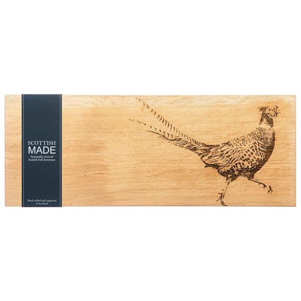 image 1 of The Just Slate Company Pheasant Large Oak Serving Board