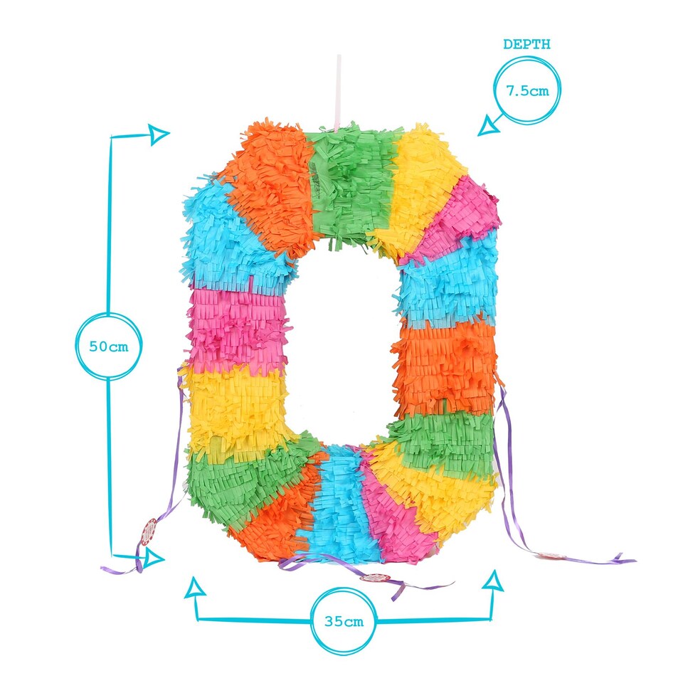 image 1 of Fax Potato 50th Birthday Pinata Set with Stick & Blindfold - Blue Stick