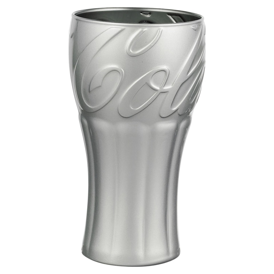 image 1 of Set of 6 350ml Hi Ball Drinking Mirror Coca Cola Coke Metallic Coloured Glasses