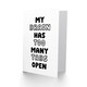 image 2 of My Brain Has Too Many Tabs Open Funny Overthinker Greeting Card