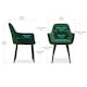 image 6 of Set Of 4 Anika Modern Velvet Dining Chair Padded Seat Metal Legs (Green) | Green | Green | One Size