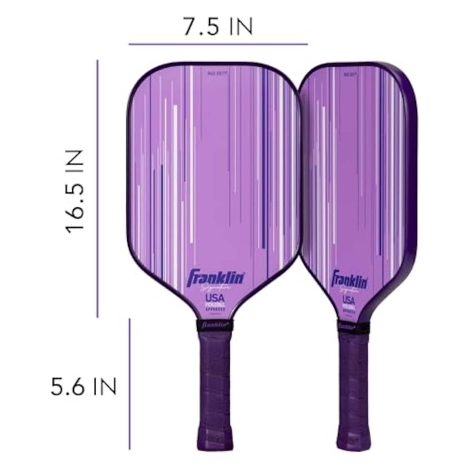 image 1 of Franklin Sports Pro Pickleball Paddle - Signature Series With Maxgrit Surface - Usapa Approved - 13mm Polypropylene Core - Lilac