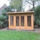 image 3 of Miami 12 x 10 Feet Double Door with Four Fixed and Two Opening Windows Summerhouse Brown