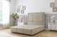 image 1 of Sloomy Lancaster Almond Coniston Divan Bed Base No Drawers With 26 Inch Strutted Headboard & 12 Inch Matching Footboard | Cream | Almond | Super King | 1