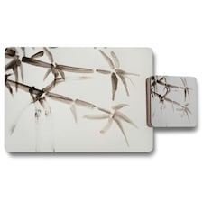 Japanese painting of bamboo (Placemat & Coaster Set)