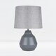image 4 of First Choice Lighting Pair of Grey 39cm Touch Lamps with Grey Shades Grey | Grey