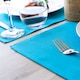 image 6 of Nicola Spring Ribbed Cotton Table Runner - 48 x 183cm - Light Blue | Blue | Blue