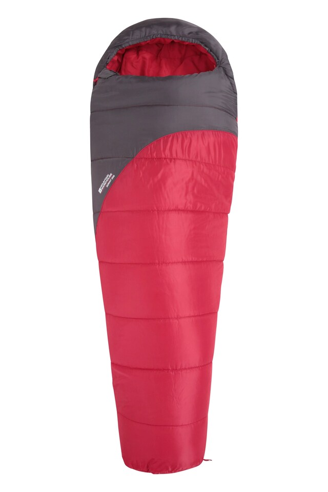 image 1 of Mountain Warehouse Summit 300 Mummy Sleeping Bag Insulated 3 Season Camping Hiking Bed
