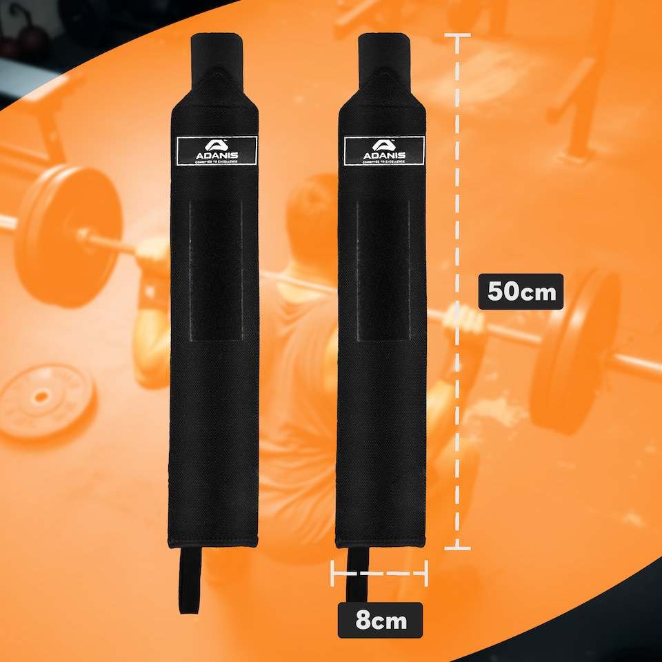 image 1 of Adanis Wrist Wraps for Weightlifting (Pair), Adjustable Wrist Support