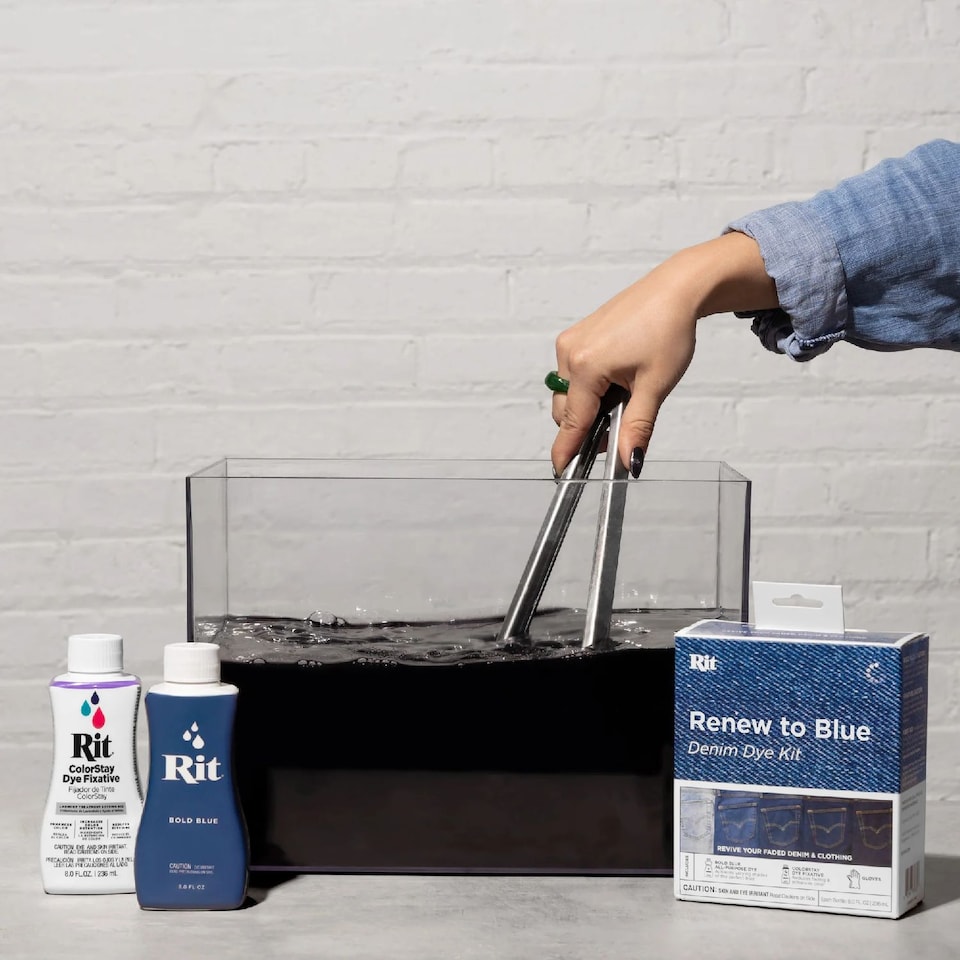 image 1 of Rit Renew To Blue Denim Dye Kit - Restore Faded Jeans 2x 8oz