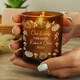 image 3 of Personalised Pumpkins Amber Glass Candle Brown