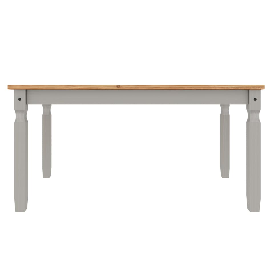 image 1 of Mercers Furniture Corona Grey Wax 5'0" Dining Table & 4 Chairs Solid Wood Pine Wooden Kitchen Dining Set with Mexican Styling