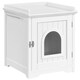 image 2 of Yaheetech Cat Litter Box Furniture Enclosure White | One Size