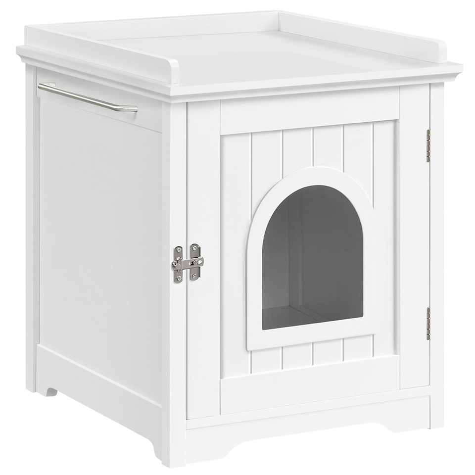 image 1 of Yaheetech Cat Litter Box Furniture Enclosure White | One Size