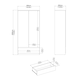image 9 of Naia Wardrobe with 2 Doors 1 Drawer in White High Gloss