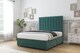 image 2 of Sloomy Kansas Emerald Plush Divan Bed With Mattress 4 Drawers With 54" Floor Standing Headboard 5' King | Green | Emerald | King | 1