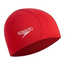 Speedo Unisex Adult Polyester Swim Cap - Red - One Size