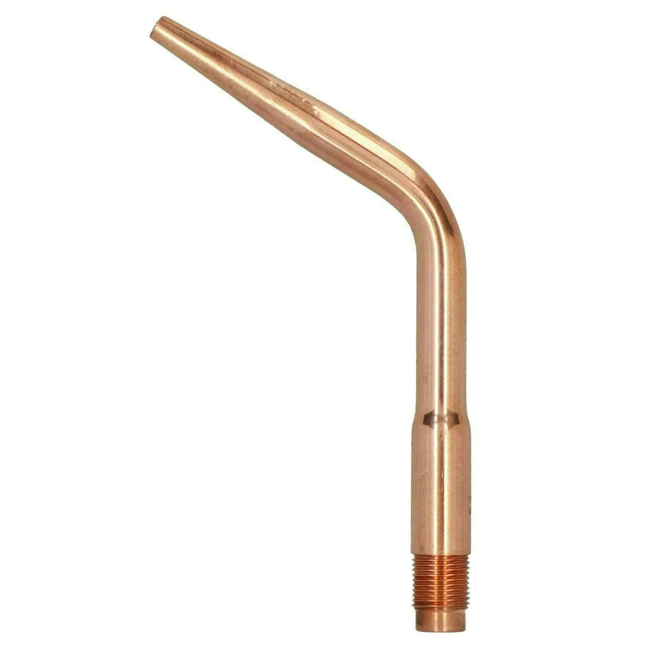 image 1 of Type 5 Swaged Welding Brazing Nozzle No.2 Tip 1.2mm Oxy Acetylene 2 Pack