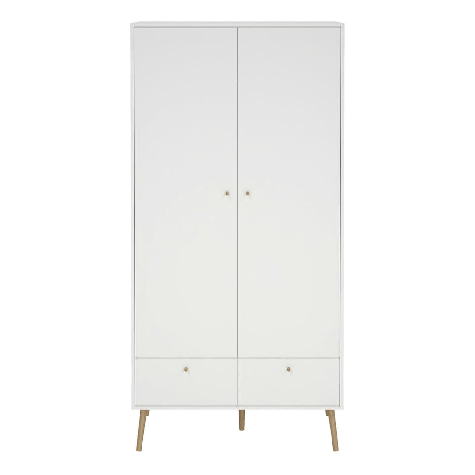 image 1 of Cumbria Wardrobe with 2 Doors + 2 Drawers White