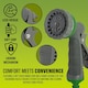 image 3 of 6 Dial Garden Hose Pipe Spray Gun Water Soft Grip Handle Multi Pattern