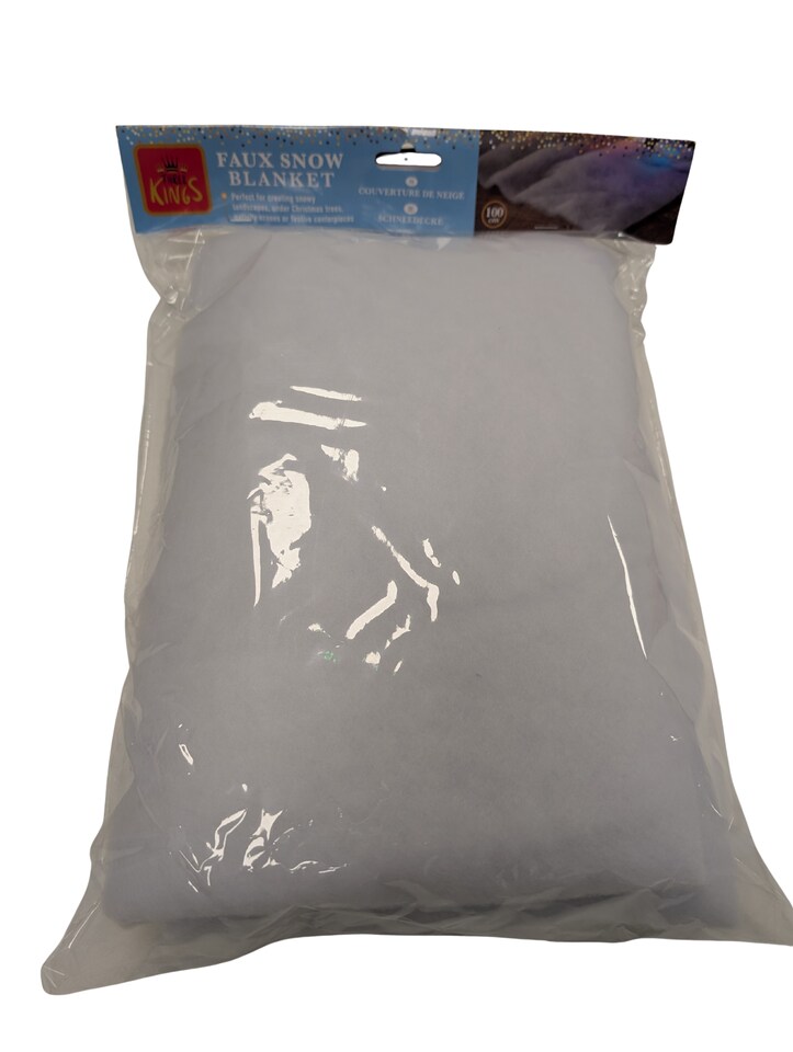 image 1 of 1m x 1m Roll of White Christmas Faux Snow Effect Blanket Table Drape