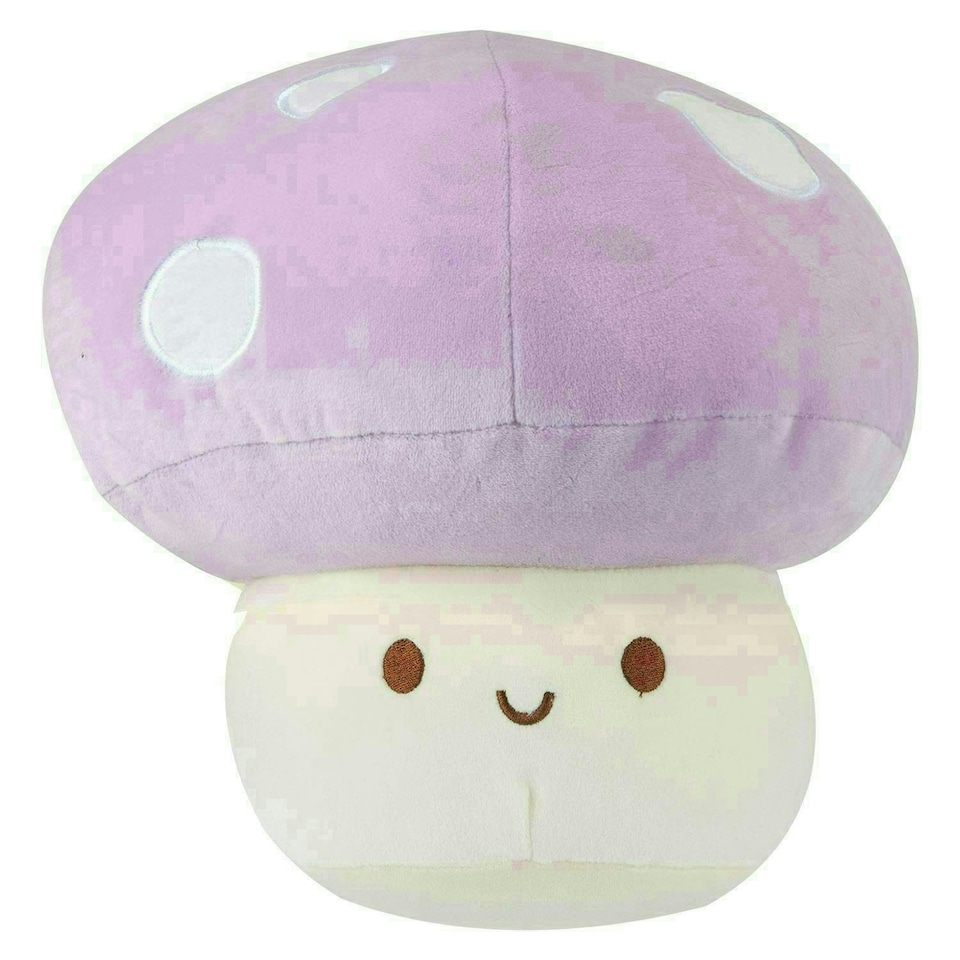 image 1 of Lilac Mushroom Mochi Soft Toy Cute Plushie Huggable Cuddly Plush 30cm Lilac