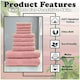 image 3 of VELVETIO 10 Piece Towel Bale Set Toronto Stripe Pattern - 100% Cotton, 450 GSM Pink | Blush Pink